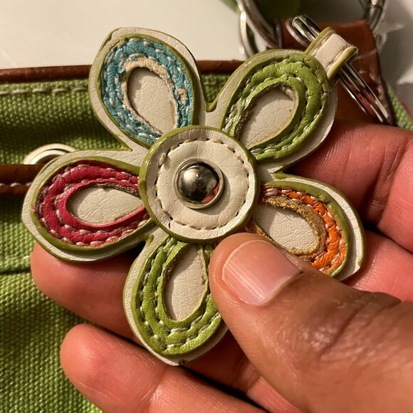 Croft & Barrow Vintage Ultra Colorful Large Shoulder Bag. Canvas Leather Purse. - Picture 6 of 16